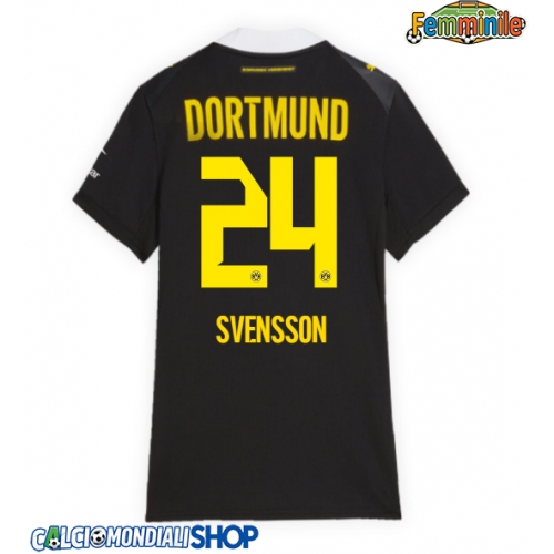 Maglie da calcio Borussia Dortmund Daniel Svensson #24 Seconda Maglia Femminile 2026-27 Manica Corta
